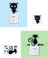 Removable Switch Sticker, 5 Pcs Cute Cartoon Black Cats Wall Sticker, Light Switch Decor Decals, Family DIY Decor Art Car Stickers Home Decor Wall...