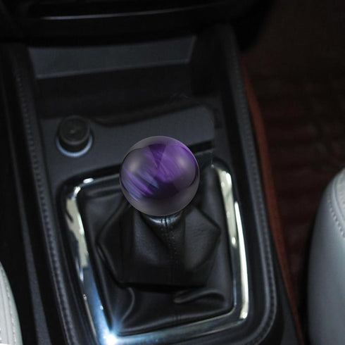 Arenbel Car Shifter Lever Knobs Round Gear Shift Stick Racing Handles Fit Most Manual Auto Vehicles, Purple...