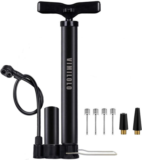 Bike Pump, Air Bicycle Pump Inflator with Pressure Gauge for Presta and Schrader Valve Tire Ball Bike Portable Pumps 160PSI...