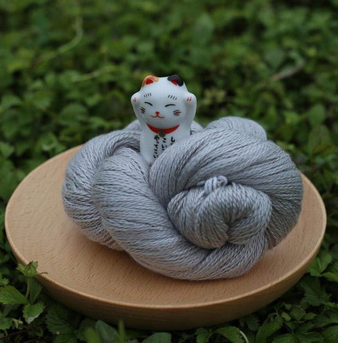 Lotus Yarns Silky Cashmere Fingering Weight Knitting Yarn Skein Shiny Soft and Breathable Crochet Yarn, Great for Shawl, Scarves, Top and Craft Pr...