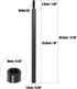 X AUTOHAUX 10" Car Gear Shift Knob Extender Extension Lever for Mitsubishi for Mazda for Nissan M10X1.25 Black...