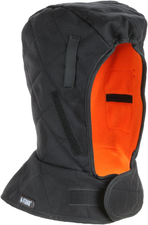 Ergodyne - 16877 Winter Hard Hat Liner, Flame Resistant Outer Shell, Insulated, Shoulder Length, N-Ferno 6877, Black...