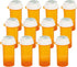 Prescription Reversible Thumb Tab Vials, Medicine Container, Pill Bottle, Prescription Pharmacy Vials Reversible Cap with Animal Pet Resistant (no...