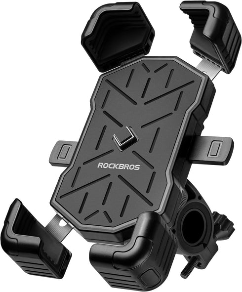 ROCKBROS Bike Phone Holder Mount for 4.5''-7.1'' Phones, Quick Release Handlebar Clamp, 360 Rotatable Motorcycle Mount...