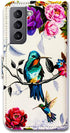 Case for Galaxy S21 5G, Hummingbird in Flowers Bird Leather Flip Phone Case Wallet Cover with Card Slot Holder Kickstand for Samsung Galaxy S21 5G...
