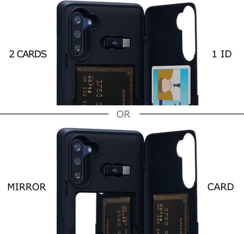TORU CX PRO Case for Galaxy Note 10, with Card Holder | Slim Protective Cover with Hidden Credit Cards Wallet Flip Slot Compartment Kickstand | In...