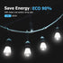 Jslinter S14 5000K Daylight Outdoor String Lights Bulbs Replacement, Shatterproof & Waterproof, 1 Watt LED 11W Equivalent, E26 Base Non-dimmable, ...