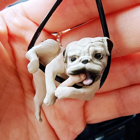 Swinging Dog Car Hanging Pendant Funny Animal Car Rearview Mirror Hanging Charms Ornament Swing Bulldog Auto Interior Accessories Gift Home Decor...