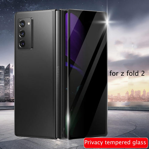 2 Pack Privacy Tempered Glass Designed for Samsung Galaxy Z Fold 2, Anti-peep Scratch Resistant Screen Protector Tempered Glass Suit for Z Fold 2 ...