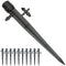 25 Pcs Drip Irrigation Emitters, Adjustable Flow 0-20 GPH Irrigation Drippers with Stake, Full Circle Flow Sprinkler Head, Micro Sprinkler for Gar...