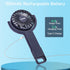 Mini Handheld Fan 2 Pack, Rechargeable Portable Hand Held Fan,5 Speed with Base Small Desk Fan,180° Rotatable Fan for Travel/Games/Season/Outdoor/...