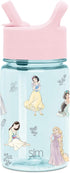 Simple Modern Disney Princess Kids Water Bottle Plastic BPA-Free Tritan Cup with Leak Proof Straw Lid | Reusable and Durable for Toddlers, Girls |...