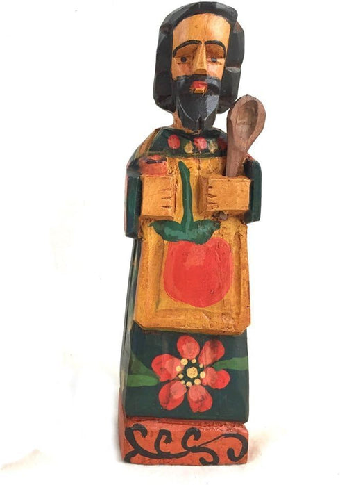 Altiplano Medium San Pasqual Kitchen Saint - 8" Tall Hand Carved, Made in Guatemala...