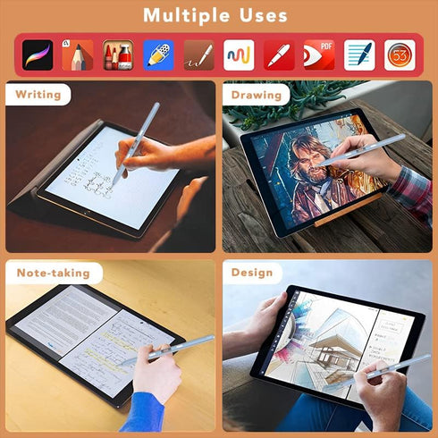 Stylus Pen for iPad Pencil 2nd Generation Transparent and Magnetic for iPad Pro 11 in 1/2/3/4, iPad Pro 12.9 in 3/4/5/6, iPad Air 4/5, iPad Mini 6...