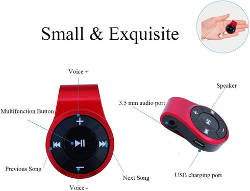 Bluetooth Receiver, Bluebyte Clip Bluetooth 5.0 Audio Receiver for Headphones with MIC for Hands-Free Calling and Music,Bluetooth Wireless Audio A...