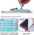 Cell Phone Card Holder RFID Ring Stand Stick on Wallet Card Holder for Back of Phone for iPhone Android and All Smartphones Green Striped...