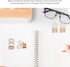 Mini Clips,100Pcs Flower Shape Clips Metal Paperclips Long Tail Clips Small Swallowtail Clip for Office School Home Document Sorting(Rose Gold)...
