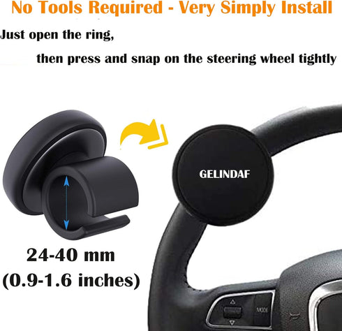 Car Steering Wheel Knob, Smooth Steering Wheel Spinner With Bearing, Universal Silicone Vehicle Steering Wheel Knobs Ball Suicide Knob for Car, SU...