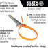Klein Tools S6HB Strap Wrench, Adjustable Grip-It Strap Wrench Adjusts 1-1/2 to 4-Inch, 6-Inch Handle...