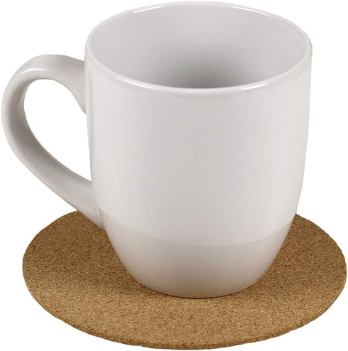 Hygloss Products Natural Cork Coasters - Eco Friendly Absorbent Rounds for Drinks, Trivets, and DIY Crafts, 3mm, 6 inch, Set of 24...