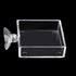Shrimp Feeding Dish Square Fish Tank Feeding Bowl Clear Acrylic Aquarium Feeder Bowl with Suction Cup...
