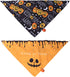 2 Pack Halloween Dog Bandanas with Bell, Pet Holiday Pumpkin Ghost Themed Pattern Triangle Bibs Dog Fall Scarf Accessories Premium Durable Fabric ...
