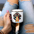 Retro UFO Cat Fish Abduction Extraterrestrial Paranormal Enamel Campfire Mug, Fun Outdoor Camping Coffee Cup (12oz)...
