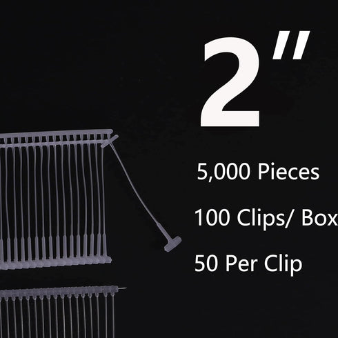 5000 Pcs Standard Tagging Gun Fasteners 2 inch, not jam The Tagging Gun, Clothing Tag Barbs Attachments for All Standard Price Tag Gun...