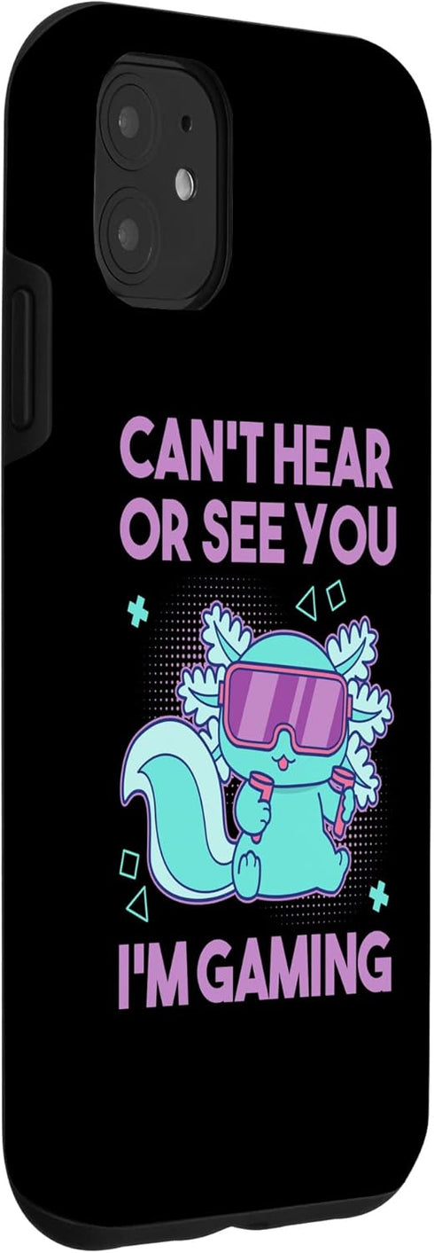 iPhone 11 Can't Hear Or See You I'm Gaming - Axolotl Gamer VR Headset Case...