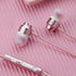 USB C Earbuds Rose Gold, Type C in Ear Headphones Wired, Stereo Bass Pink Earphones with Micphone and Volume Control Compatible with iPhone 15 Sam...