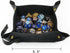HAOMEJA DND Dice Tray Bag & Tray with Button Role Playing Dice Bag Leather dice Bag Jewelry Coin & Small Accessories Bag Storage Bag (Black)...