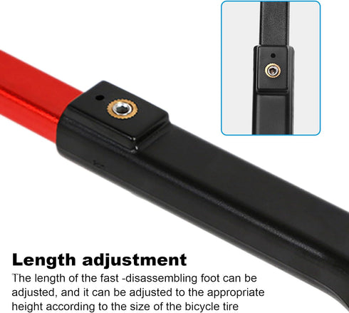 Adjustable Bicycle Kickstand, Rear Side Bike Stand,Adult Bike Kickstand Parking Rack, Black Bike Kickstand Fit for 24 26 27.5 29 inch Mountain Bik...