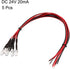 uxcell 5Pcs 5mm Pre Wired LED, White DC24V Clear Lens, Light Emitting Diodes...
