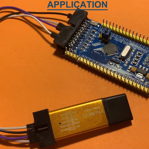ST-Link V2 Emulator Downloader Programmer STM8STM32 Programming Unit 3.3V 5V Two-Color Indicator with Dupont Cable...