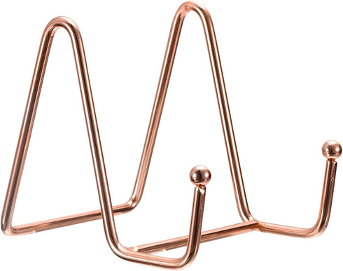 uxcell Plate Stand for Display, 3Pcs 3 Inch Iron Easel Plate Holder Display Stands Metal Decorative Plates for Picture Photo Book, Rose Gold...