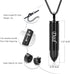 Oinsi Double-Side Engraving Cross &Mom/Dad/Son Keepsake Jewelry -Black Bullet Cremation Urn Necklace for Ashes...