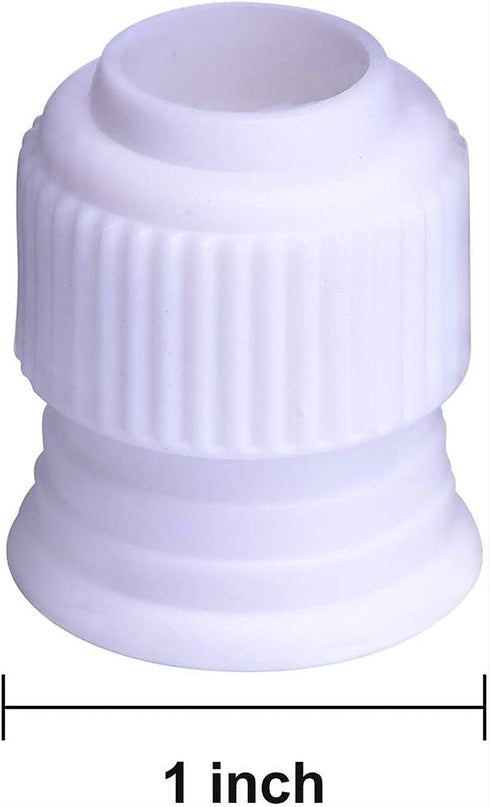 Shappy 30 Pieces Coupler Piping Bag Plastic Standard Couplers Cake Decorating Pipe Tip for Frosting Icing Nozzles (1.2 x 1 Inch)...