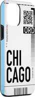 iPhone 14 Pro Max Chicago Air Ticket Phone Case Boarding Pass City Plane Case...