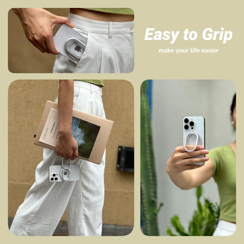 MINDSKY Mag-Safe Phone Stand Phone Grip Compatible with iPhone 12/13/14/15 Mini/Pro/Pro Max Accessories Removable Magnetic Finger Phone Ring Grip ...