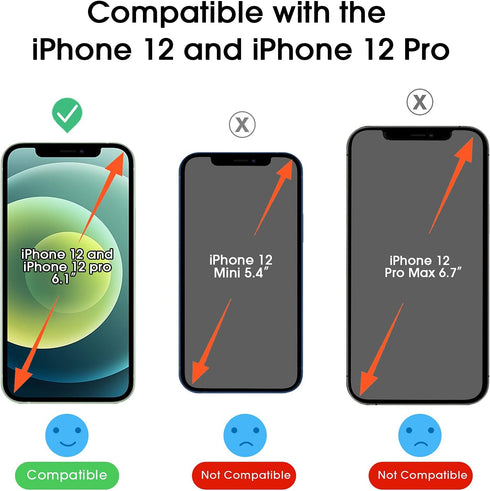 amFilm OneTouch Glass Screen Protector for iPhone 12 6.1"/ iPhone 12 Pro 6.1" with Easy Installation Kit, Tempered Glass, 2 Pack......