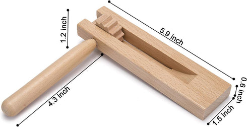 2 Pack Wooden Ratchet Noise Makers, Traditional Mexican Matraca for Graduation, Football Games, Parties and Sporting Events...