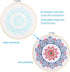 KISSBUTY Full Range of Embroidery Starter Kit with Pattern, Cross Stitch Kit Including Embroidery Fabricwith Floral Pattern, Bamboo Embroidery Hoo...