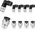 Push to Connect Fittings 1/4 Inch Tube OD x 3/8 Inch NPT Thread Male Elbow and Straight Pneumatic Tube Fittings Quick Connect Fittings Air Fitting...
