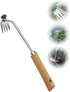 Weed Puller Tool, Weeding Artifact Uprooting Weeding Tool, 4-Tine Stainless Steel Head Hand Multi Function Garden Weeder Remover Tool Easily Remov...