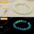200 Pcs Luminous Solar Stone Beads Shiny Stone Glow in The Dark Glowing Loose Bead Round 8mm Blue Green Mixed with Hole for DIY Jewelry Making Bra...