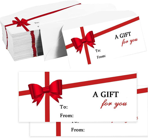 Holiday Currency Envelopes Money Envelopes for Cash Gifts 2.88 x 6.5 Inch Red Bow Design Envelopes Ideal for Cash Check Coin Mailing Gifts Busines...