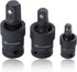 SPEEDWOX 3Pcs Universal Joint-Socket Set Impact Swivel Socket Set Impact Universal Joint Set Socket Sets 1/4 3/8 1/2 Swivel Impact Socket Set Sock...