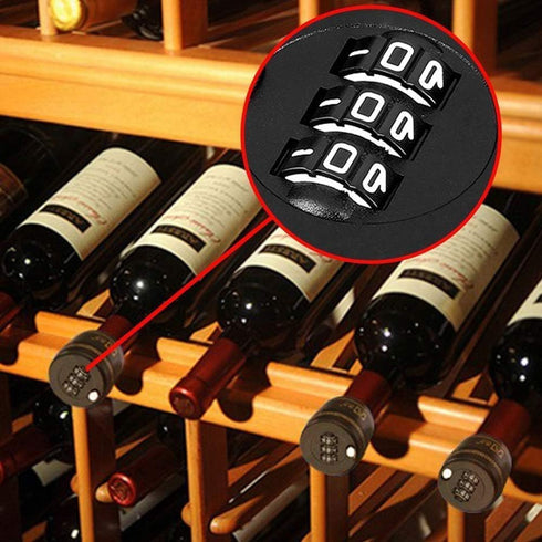 (6 PACK) Combination Lock for Wine & Liquor Bottle-Wine Bottle Top Stopper/Bottle Password Code Lock/Wine Digital Lock, The diameter of the bottle...