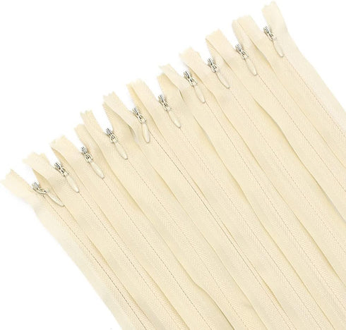 40Pcs 20 Inch Nylon Invisible Zippers Sewing for Tailor Sewing Crafts, Dresses, Skirts, Pillows DIY Crafter's Special (Beige)...