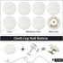 BENECREAT 32 Sets 0.67Inch Baseball Cap Button Top Replacement Hats Buttons, White Cloth Covered Hat Button for Hat Replacement Repair Jeans Blous...